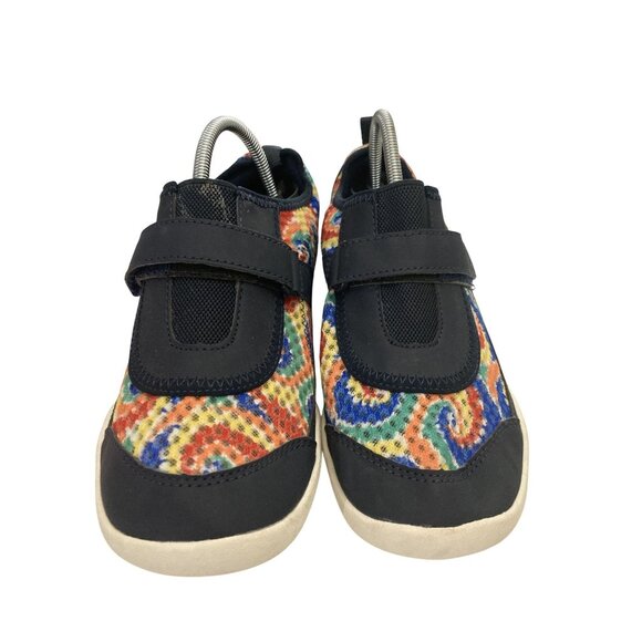 Lands End Youth Size 6M Colorful Swirl Sneakers hook loop Strap  Mesh Upper - Picture 3 of 8